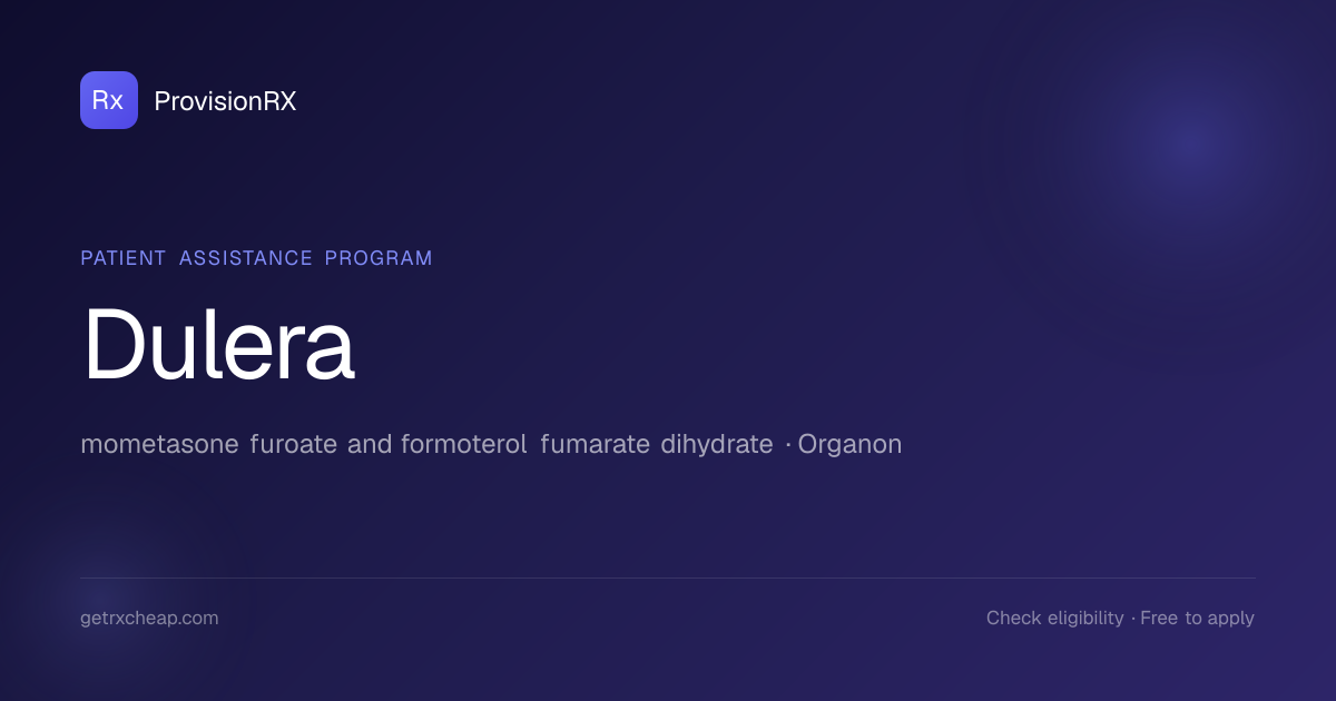 Dulera Patient Assistance Program | ProvisionRX