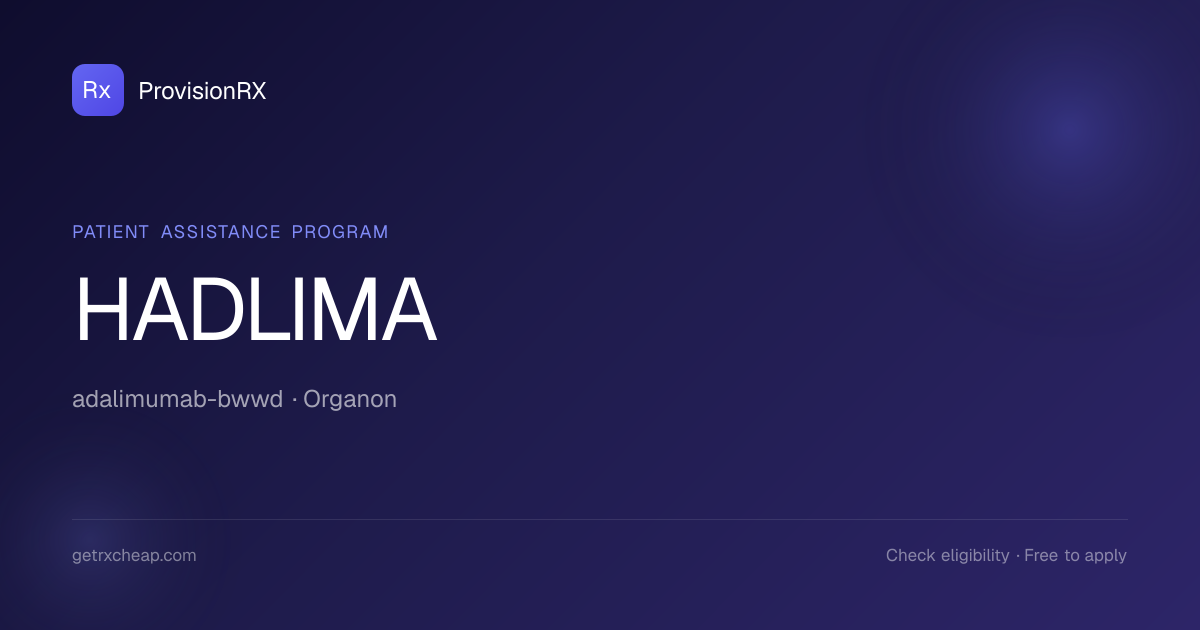 HADLIMA Patient Assistance Program | ProvisionRX